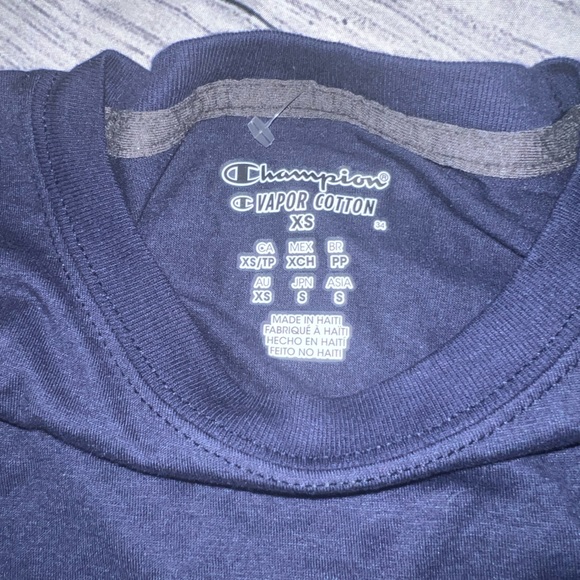 Champion C Logo Vapor Cotton Long Sleeve T-Shirt, Navy, Women’s Size XS, New - Picture 10 of 14